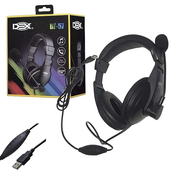 Fone De Ouvido Headset Usb Para Escritório Home Office