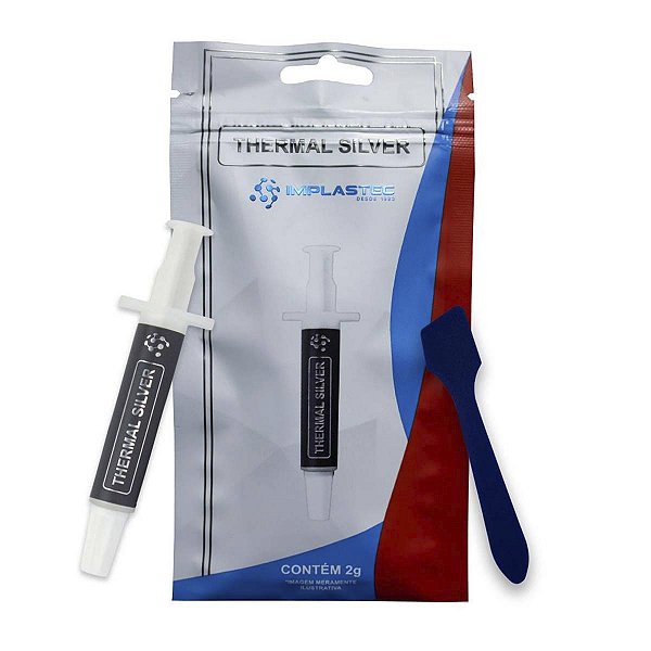Pasta Termica Prata Seringa Implastec Thermal Silver 2Gr