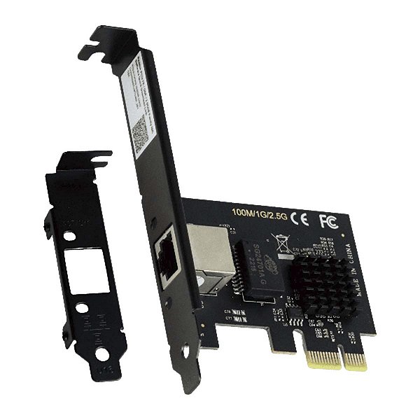 Placa De Rede Gigabit 2.5G Rj45 Pci-E X1 Pcyes Lc2500-1P