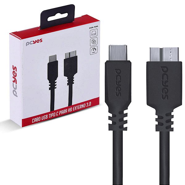 Cabo Usb C, Micro Usb-B 3.0 1m Hd Externo Para Seagate Wd