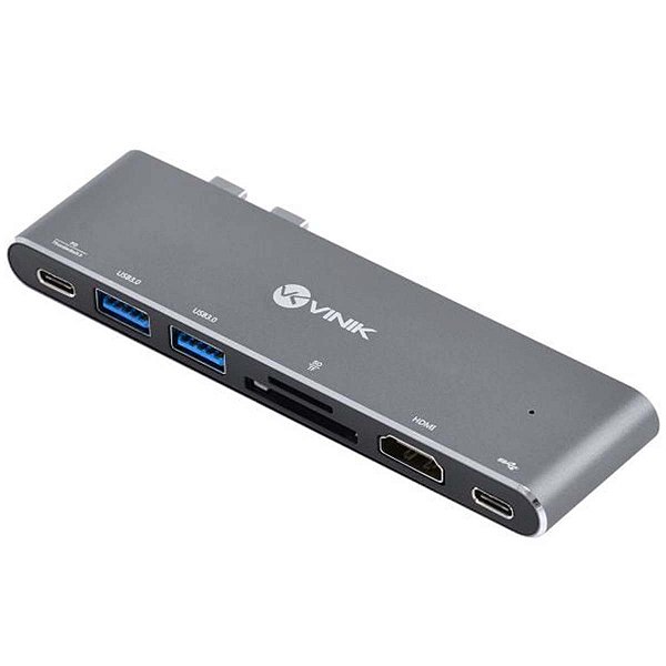 Hub Usb Usb C 7X2 Usb 3.0 Pd 100w Hdmi Cartão Para Macbook
