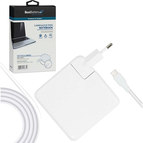 Fonte Para Macbook Pro 14 Compatível Usb C 96w BestBattery