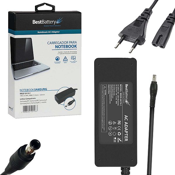 Fonte Para Samsung Rv510 Rv511 Rf510 Np350xaa Np500 19V 90W