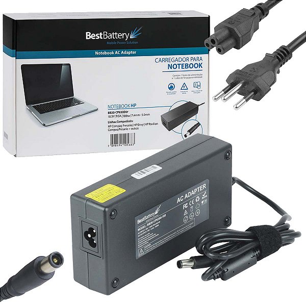 Fonte Notebook Para Hp All In One 18,5 9,5A 180W 7,4*5,0mm