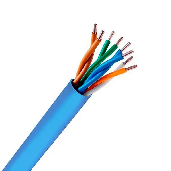 Cabo De Rede Furukawa Cat5e 100% Cobre Gigabit Azul Metro