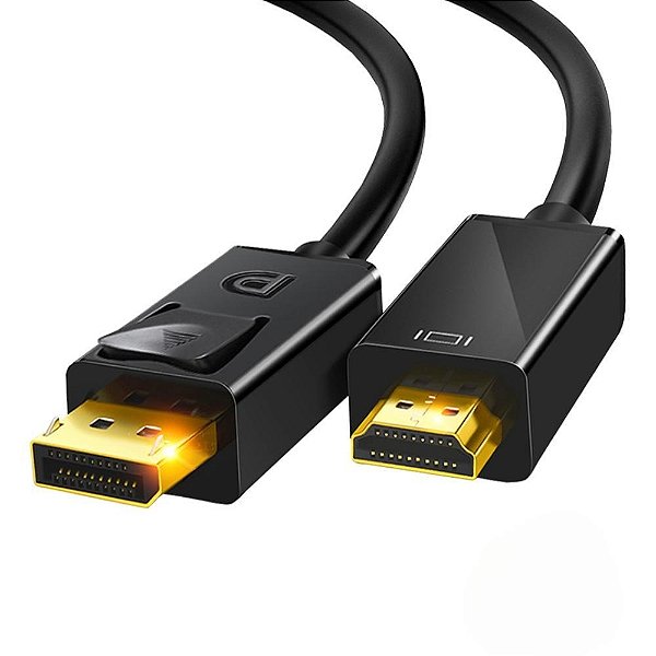 Cabo Adaptador F3, Displayport e HDMI, 1.8M, Preto