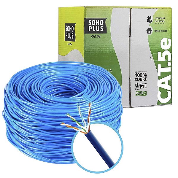 Cabo De Rede Furukawa Soho Plus Lan Cat.5E Caixa 305m Azul