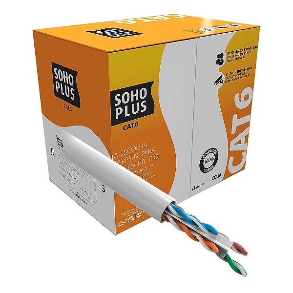 Cabo De Rede Furukawa Soho Plus Cat6 24Awg Caixa 305m Branco