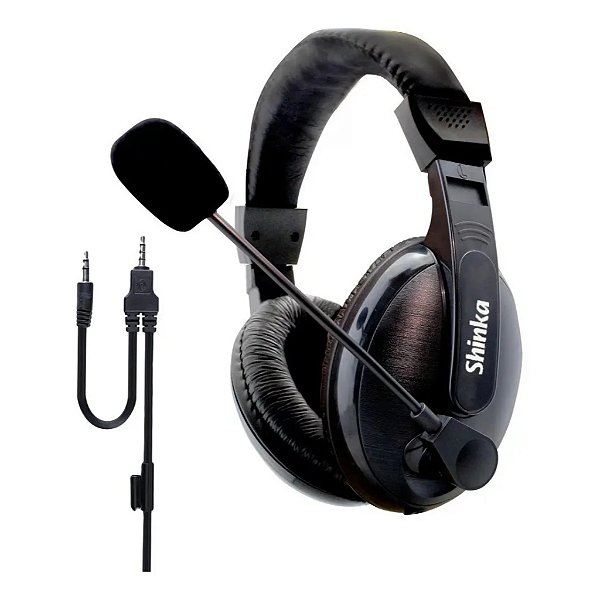 Headphone Gamer Shinka C/Mic P3 C/Adap Para Pc Sh-Fo-168