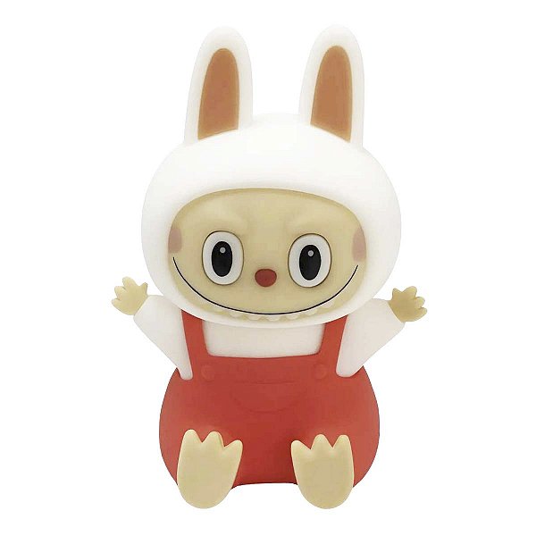 Luminária Labubu Abajur Silicone Rgb Recarregável Vermelho