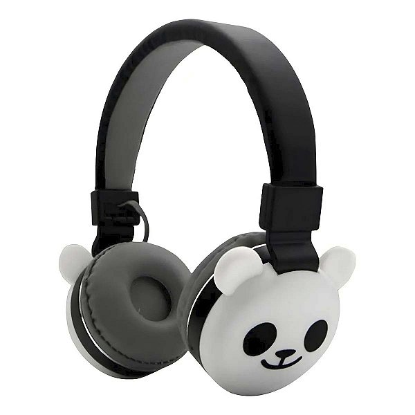 Fone De Ouvido Animais Infantil Crianca Bluetooth Panda