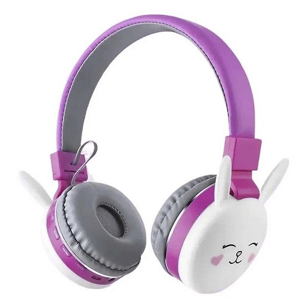 Fone De Ouvido Animais Infantil Crianca Bluetooth Coelhinho