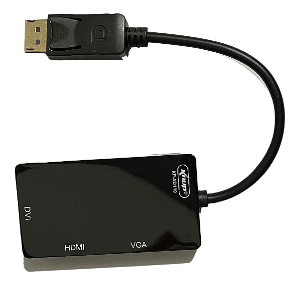 Adaptador Conversor Displayport P/ Hdmi/Vga/Dvi Kp-Ad110