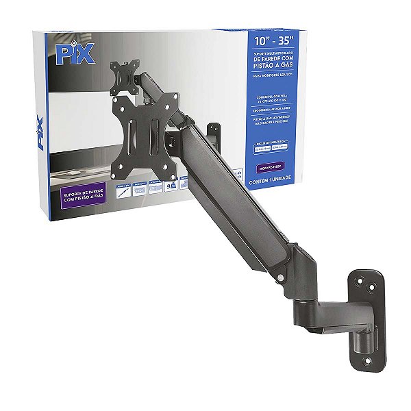 Suporte Para Monitor Pistão a Gás De Parede 10'' a 35''