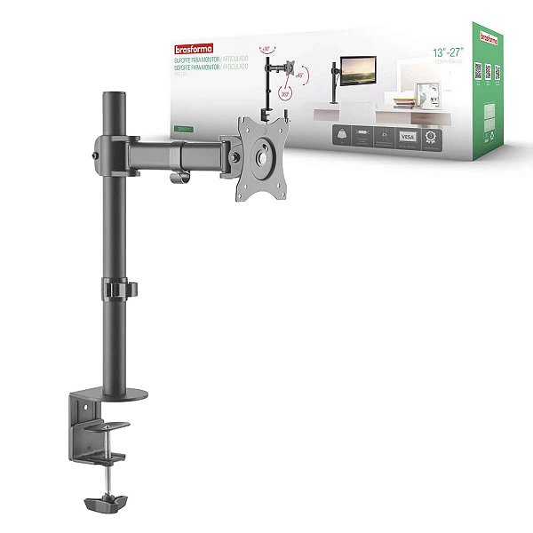 Suporte Para Monitor Articulado 13" a 27" Morsa Brasforma