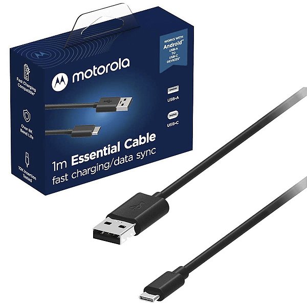 Cabo Usb C Tipo C Para Usb A Original Motorola Turbo 3A