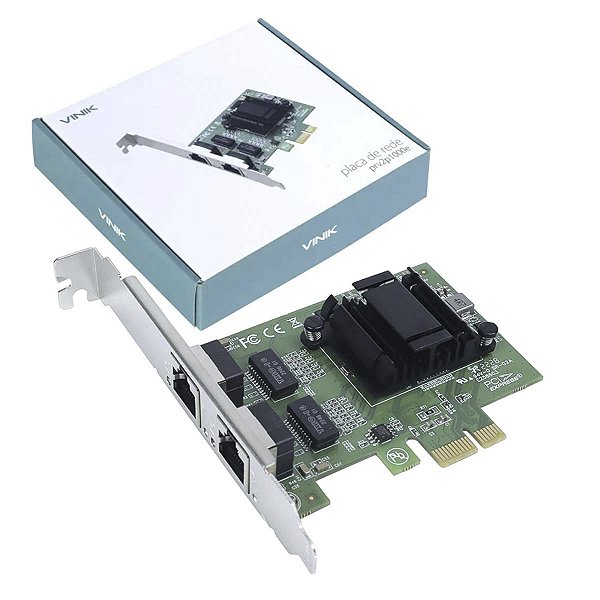 Placa De Rede 2 Portas Gigabit DualPort Vinik Low Profile