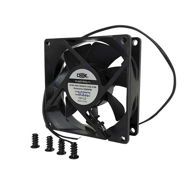 Ventilador Cooler Fan DEX 80mm 110v/220v 3500rpm Rolamento