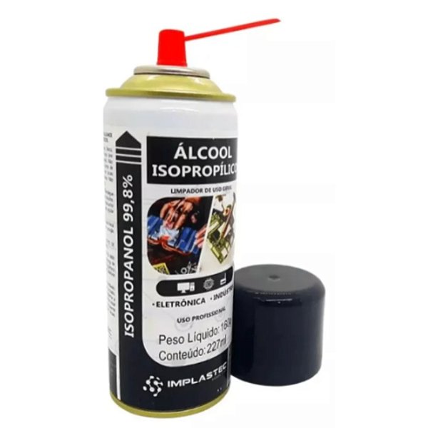 Alcool Isopropilico 99,8% Aerossol Com Bico 160g 227ml