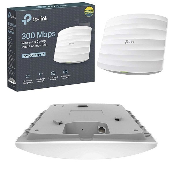 Access Point Wireless TPLink EAP110 300 Mbps PoE Omada
