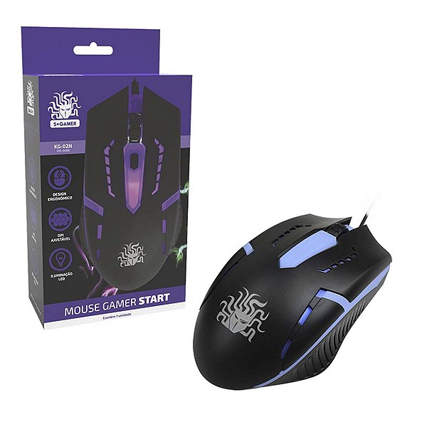 Mouse Gamer Start Nemesis 1200 Dpi Usb 2.0 Preto Rgb