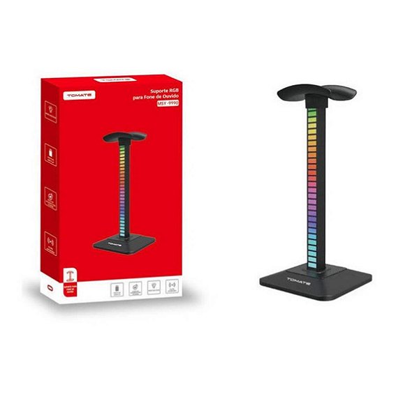 Suporte Fone De Ouvido Headset Led Rgb Gamer Lives Streamer