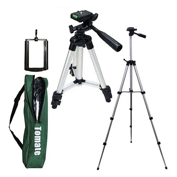 Tripé Telescópico Alumínio 1,20M Profissional Câmera Celular