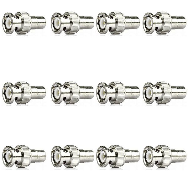 Kit 10 Adaptador Entra Rca Sai Bnc Bnc Macho Rca Fêmea