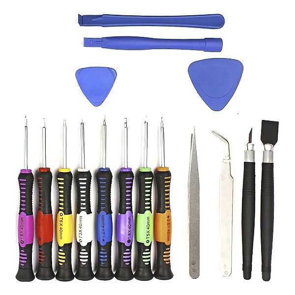 Kit Ferramentas 16 Peças Para Iphone Celular Smartphone Note