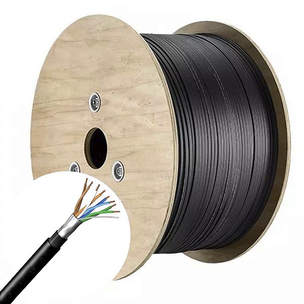 Cabo De Rede Cat5e F/utp 24 Awg Blindado Dupla Capa 305m