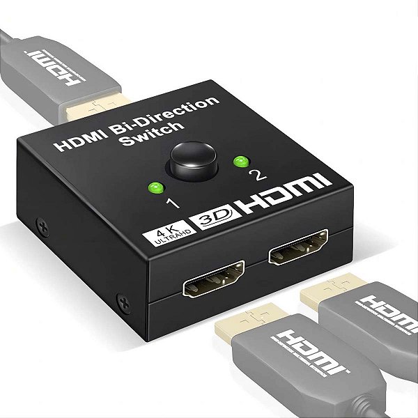 Splitter Switch Hdmi 4k Bidirecional 1x2 2x1 Chave Seletora