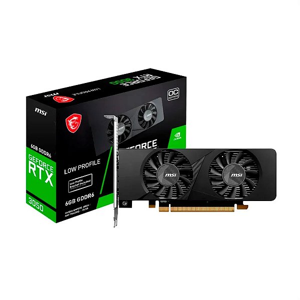 Placa De Video Msi Geforce Rtx 3050 Oc LP 6 Gb Gddr6 96 Bits