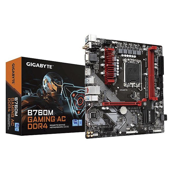 Placa Mãe Gigabyte B760MGamingAC DDR4 LGA1700 14º/13º/12ºGen