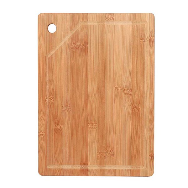 Tabua De Carne Retangular C/ Canaleta 35X25Cm Bamboo Mor