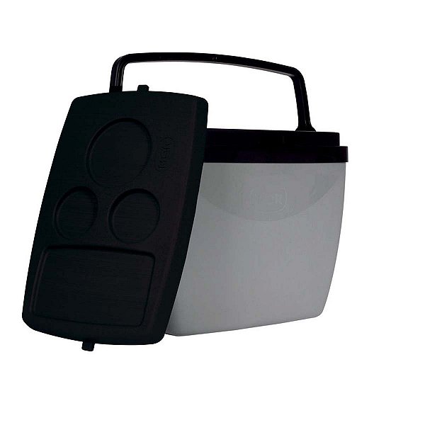 Caixa Termica 18 Litros 24 Latas Praia Camping Cinza Mor