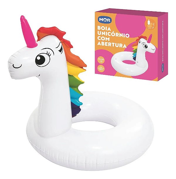 Boia Unicórnio Infantil Com Abertura 1.05m 90kg Pvc Mor
