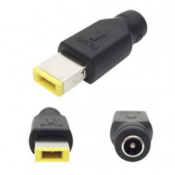 Adaptador Conversor P4 2.5x5.5mm Fêmea Para Plug Retangular