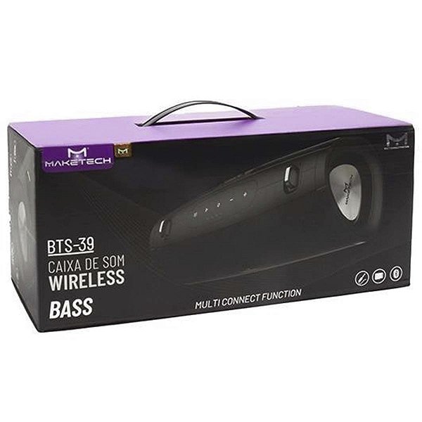Caixa De Som Bluetooth Rádio 40w Com Alça Maketech BTS39