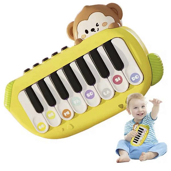 Mini Piano Musical Brinquedo Com Jogo Interativo Criança