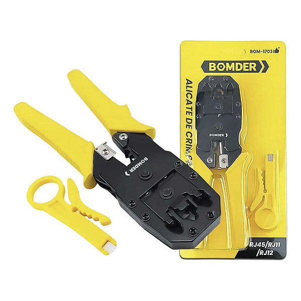 Alicate Crimpar Decapa Para Rj45 Rj12 RJ12 RJ11 + Brinde