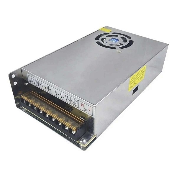Fonte Chaveada 12v 30a 360w Bivolt Fita Led Cftv Com Cooler