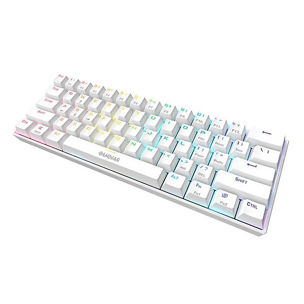 TECLADO MECANICO GAMER HERMES E3 RGB BRANCO SWITCH BROWN