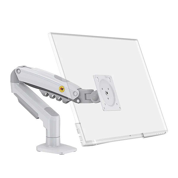 Suporte De Monitor Pistao A Gás Articulado 17" a 30" Branco
