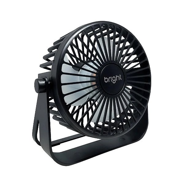 Mini Ventilador De Mesa Bright, 5w, USB, Preto - Vn001