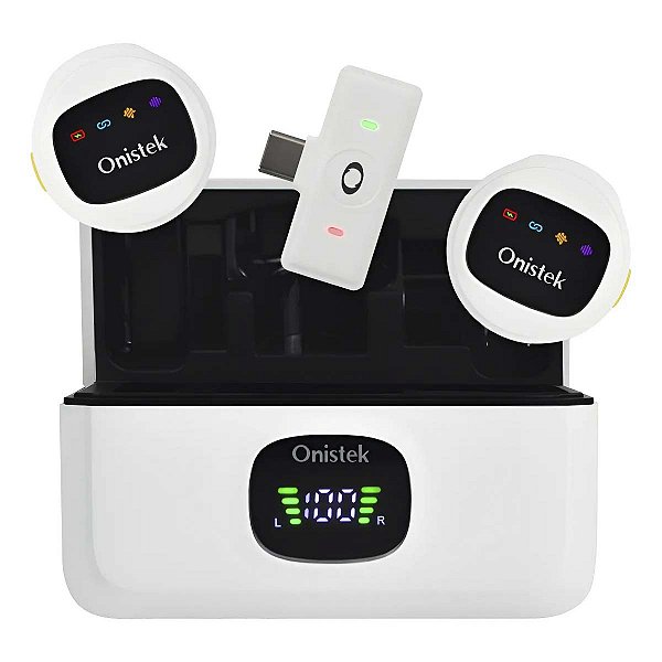 Microfone Lapela Sem Fio Duplo Usb C Para Iphone 15 16 17