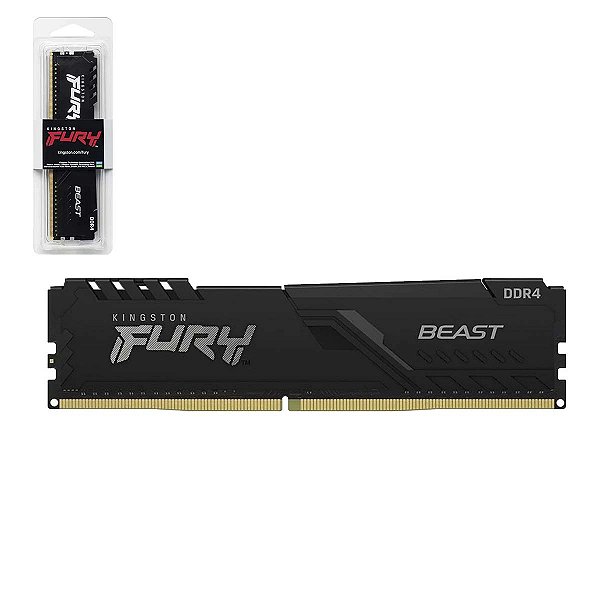 Memoria Kingston Fury Beast 32gb Ddr4 3200Mhz 1.35v Black