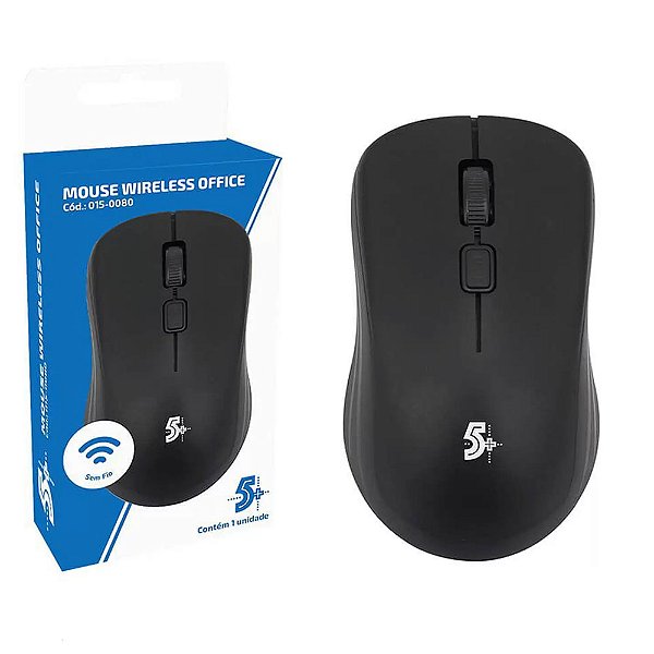 Mouse Sem Fio Wireless 5+ 2.4Ghz Office