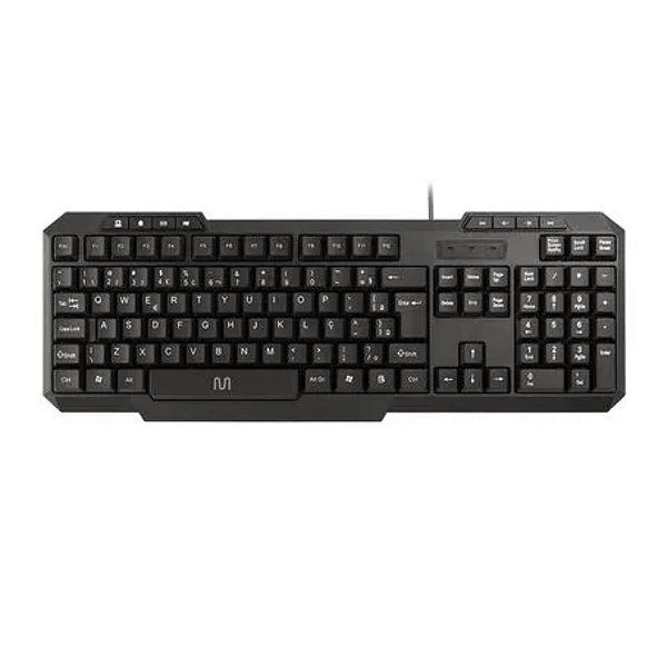 Teclado Multimidia Office Slim Preto Usb Multilaser Tc206