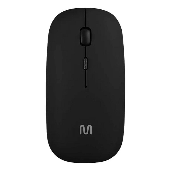 Mouse Sem Fio Slim Recarregável 1600dpi Multilaser Preto