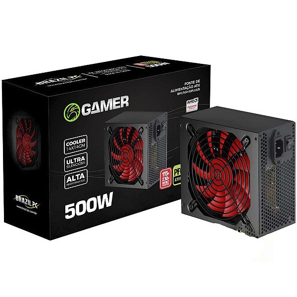 Fonte Atx 500W 80 Plus Bronze BrazilPc Bpc/500-80 Plus/b
